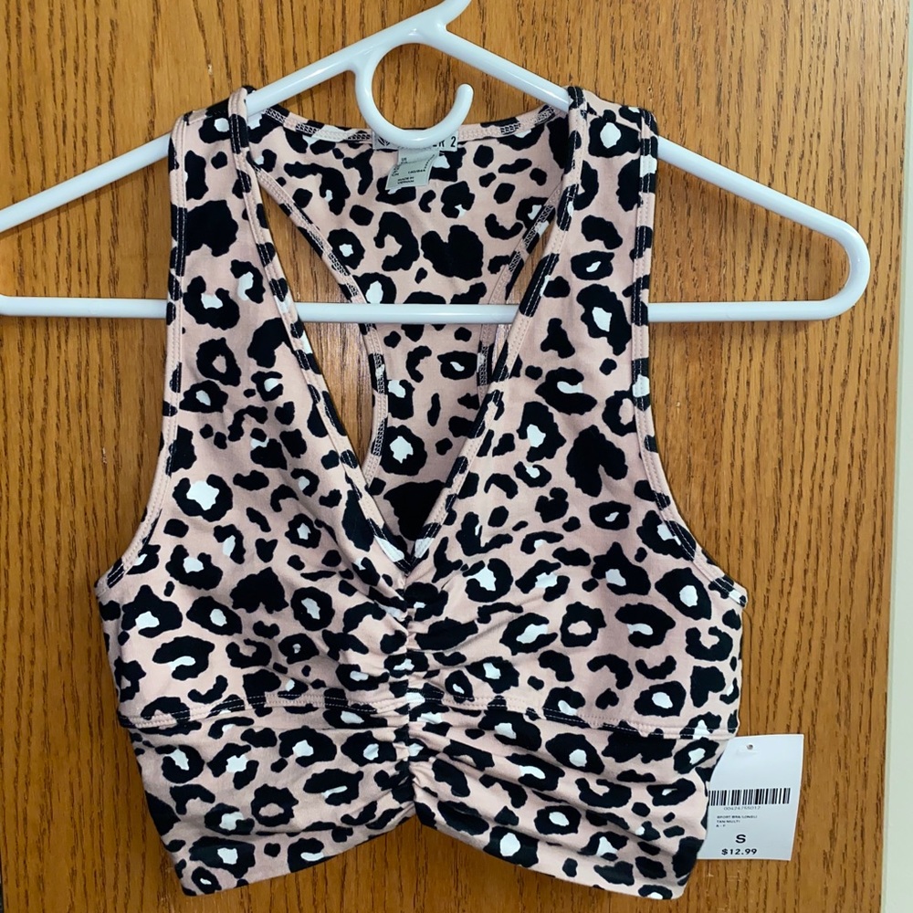 Cheetah print sports bra